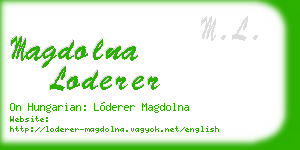 magdolna loderer business card